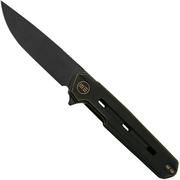 WE Knife Navo Black Bronze Titanium, Satin Blackwashed 20CV WE22026-3 pocket knife, Ostap Hel design