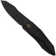 WE Knife Solid WE22028-1, CPM 20CV, Black Titanium, pocket knife