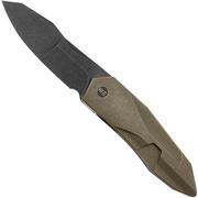 WE Knife Solid WE22028-3, Black CPM 20CV, Bronze Titanium, pocket knife