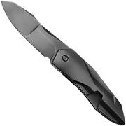 WE Knife Solid WE22028-26 CPM-20CV Dark Gray Bead Blasted Titanium, coltello da tasca