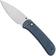 Image for WE Knife Qubit WE22030F-3 Satin CPM 20CV, Blue Titanium, pocket knife