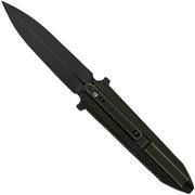 WE Knife Diatomic WE22032-1 Bronze Black Titanium, Blackwashed Single Edge, couteau de poche