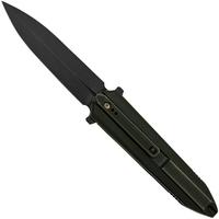 Image pour WE Knife Diatomic WE22032-1 Bronze Black Titanium, Blackwashed Single Edge, couteau de poche