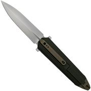 WE Knife Diatomic WE22032-3 Black Titanium Bronze Accents, Bead Blasted Single Edge, couteau de poche