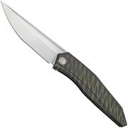 WE Knife Cybernetic WE22033-3 Tiger Stripe Pattern Flamed Titanium, Bead Blasted Limited Edition, pocket knife