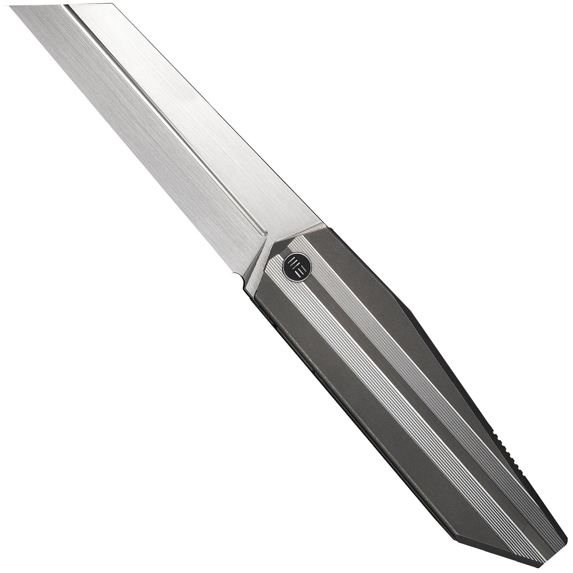 WE Knife Collinear WE22034D-2 Hand Rubbed Satin Böhler M390, Gray Satin Titanium, pocket knife