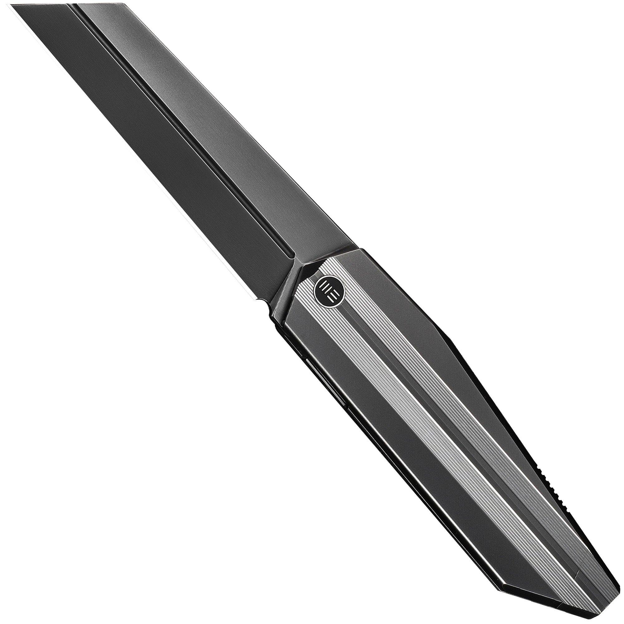 WE Knife Collinear WE22034D-4 Polished Gray Böhler M390, Polished Gray & Satin Titanium, pocket knife
