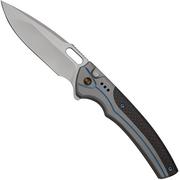 WE Knife Exciton Gray Titanium Twill Carbon Fiber, Bead Blasted CPM 20CV WE22038A-3 Limited Edition Taschenmesser