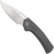 WE Knife Nefaris WE22040D-1, CPM-20CV Clippoint, Satin Gray Titanium, navaja