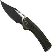 WE Knife Nefaris WE22040D-3, CPM 20CV Black Satin Clippoint, Black Bronze Titanium, coltello da tasca