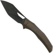 WE Knife Ignio WE22042B-2, Blackwashed CPM 20CV, Bronze Titanium, coltello da tasca, Toni Tietzel design