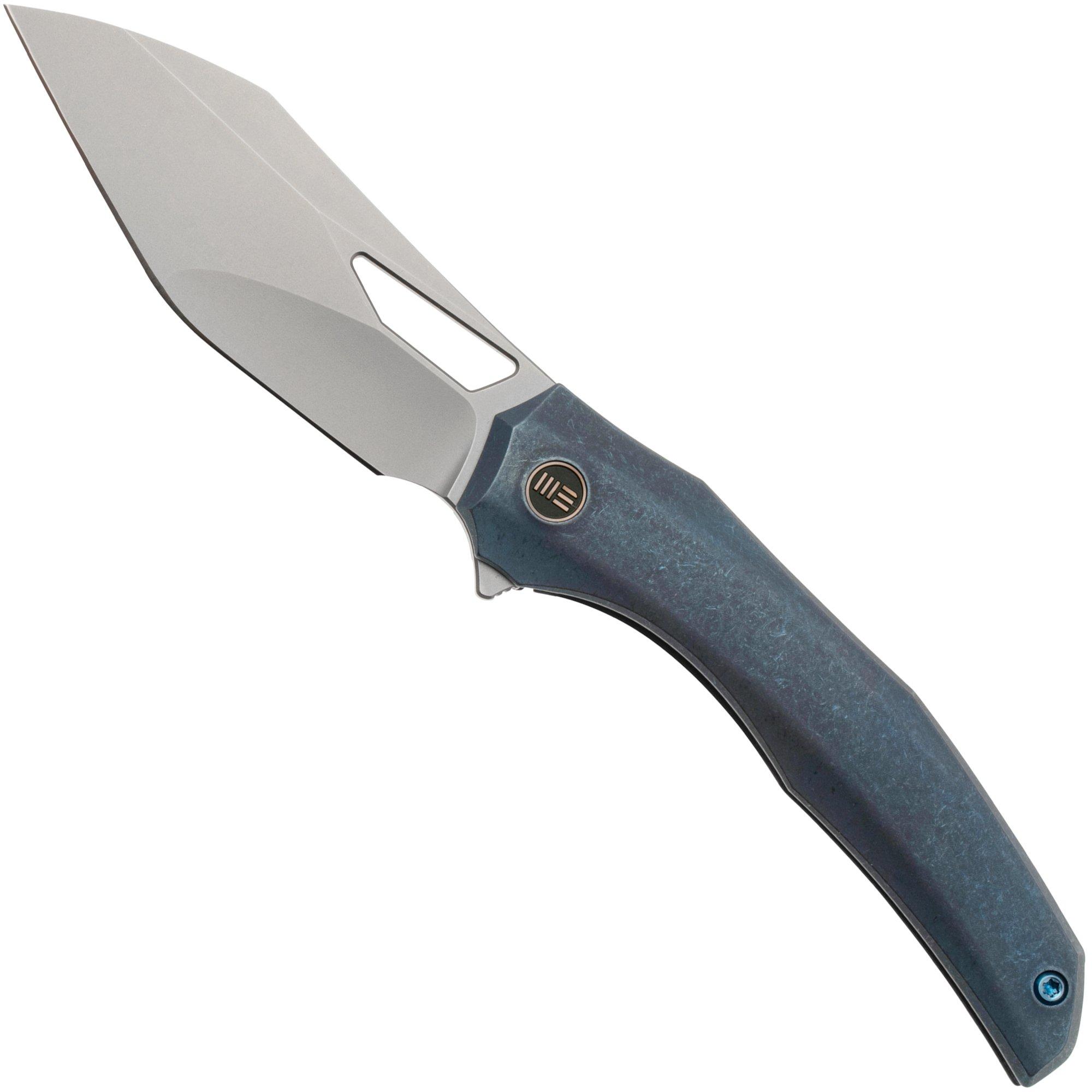 WE Knife Ignio WE22042B-3, Stonewashed CPM 20CV, Blue Titanium, Taschenmesser, Toni Tietzel Design