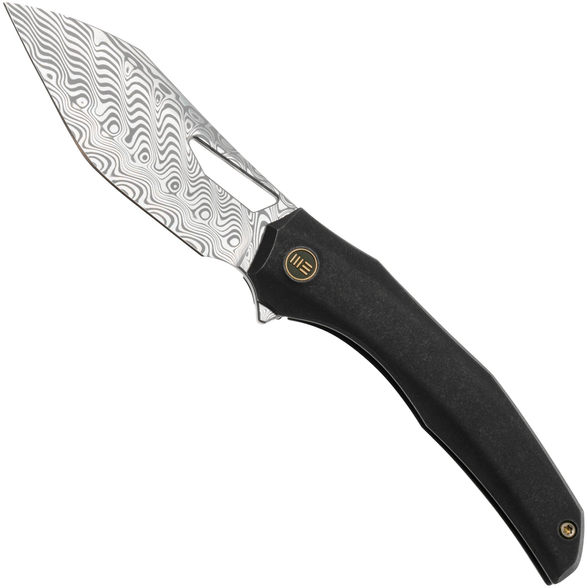 Nóż składany WE Knife Ignio WE22042B-DS1 Hakkapella Damasteel, Black Titanium, projekt Toni Tietzel