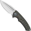 WE Knife Nexusia WE22044-3 Tiger Stripe Flamed Titanium, Hand Polished Satin Blade, pocket knife