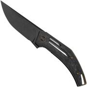 WE Knife Speedliner WE22045B-2 Black CPM 20CV, Shredded Carbon Fiber, pocket knife Tashi Bharucha design