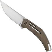 We Knife Speedliner WE22045C-2 Hand Rubbed Satin CPM 20CV, Bronze Titanium, couteau de poche, Tashi Bharucha design