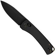 WE Knife Nightblade WE22046-1 Blackwash CPM 20CV, Black Titanium, navaja, Dutch Bushcraft Knives design