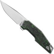 WE Knife OAO One And Only WE23001-3, Satin CPM 20 CV, Bead Blasted Titanium Jungle Wear Fat Carbon Fiber, couteau de poche