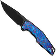 Nóż składany WE Knife OAO One And Only WE23001-4, Blackwashed CPM 20 CV, Black Titanium Timascus