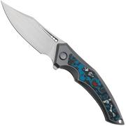 WE Knife Orpheus WE23009-4 CPM 20CV, Gray Titanium, Nebula Fat Carbon, navalha