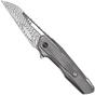 Afbeelding voor WE Knife Falcaria WE23012B-DS1 Fafnir Damasteel, Polished Bead Blasted Titanium, Polished Gray Titanium, zakmes