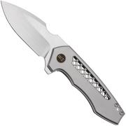 WE Knife Harpen WE23019-4 Gray Titanium, navaja, diseño de Michael Burch