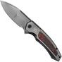 Bild für WE Knife Hyperactive WE23030-2 Gray Vanax, Polished Gray Orange Peel Textured Titanium Lava Flow Fat Carbon Fiber, Taschenmesser