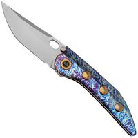 Bild für WE Knife Attor WE23037-2 Polished Bead Blasted CPM 20CV, Flamed Titanium, Golden Titanium Inlay Taschenmesser, Dalibor Bergam Design