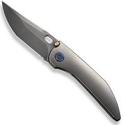 WE Knife Attor WE23037B-1 Polished Gray CPM 20CV, Gray Titanium pocket knife, Dalibor Bergam design
