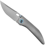 WE Knife Attor WE23037B-2 Polished Bead Blasted CPM 20CV, Polished Bead Blasted Titanium zakmes, Dalibor Bergam design