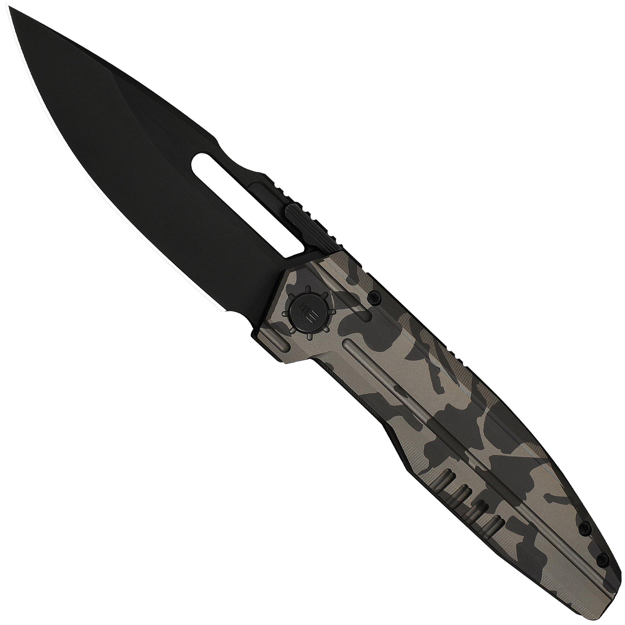 WE Knife Reveille WE23057-3, Limited Edition, Blackwashed Böhler M390, Desert Terrain Titanium, coltello da tasca