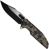 Imagem para WE Knife Muster Limited Edition WE23058-3, Black Stonewashed/Satin Böhler M390, Desert Terrain Titanium, navalha