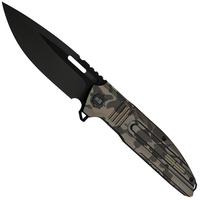 Bild für WE Knife Tracks Limited Edition WE23059-3, Black Stonewashed Böhler M390, Desert Terrain Titanium Taschenmesser