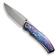 Afbeelding voor WE Knife Swordfin WE23067-1 Bead Blasted CPM 20CV, Flamed Titanium Gray Titanium zakmes, Thys Meades design