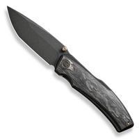 Image for WE Knife Swordfin WE23067-2 Blackwashed CPM 20CV, Shredded Carbon Fiber Black Titanium pocket knife, Thys Meades design