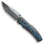 Afbeelding voor WE Knife Swordfin WE23067-DS1 Hugin Damasteel, Arctic Storm Fat Carbon Fiber Bead Blasted Titanium zakmes, Thys Meades design