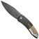 Image for WE Knife Sine WE23069B-3 Black M390, Wave Polished Grey Titanium, pocket knife