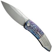 WE Knife Sine WE23069B-4 Bead Blasted M390, Wave Flamed Titanium, couteau de poche