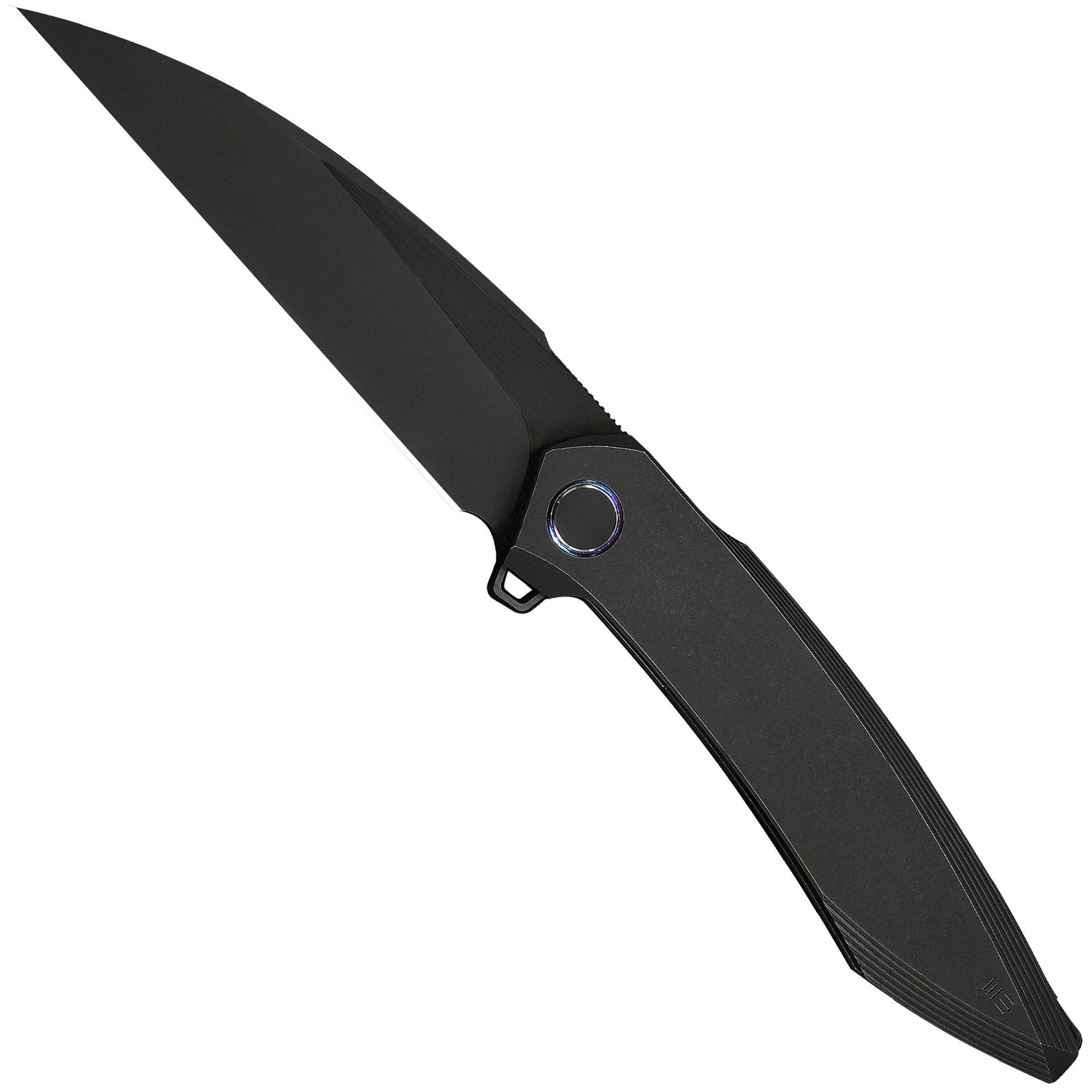 WE Knife Fluxor WE23071-1 Blackwashed M390, Black Titanium, couteau de poche