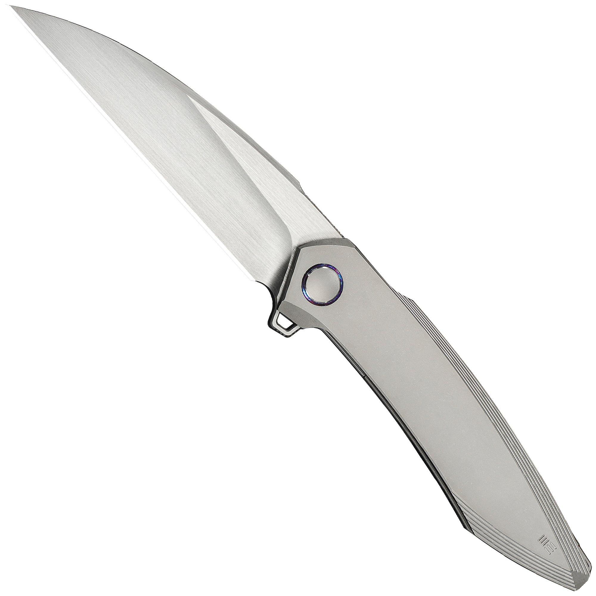 WE Knife Fluxor WE23071-2 Hand Rubbed Satin M390, Gray Titanium, pocket knife