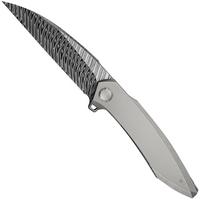 Image pour WE Knife Fluxor WE23071-DS1 Fafnir Damasteel, Polished Bead Blasted Titanium, couteau de poche