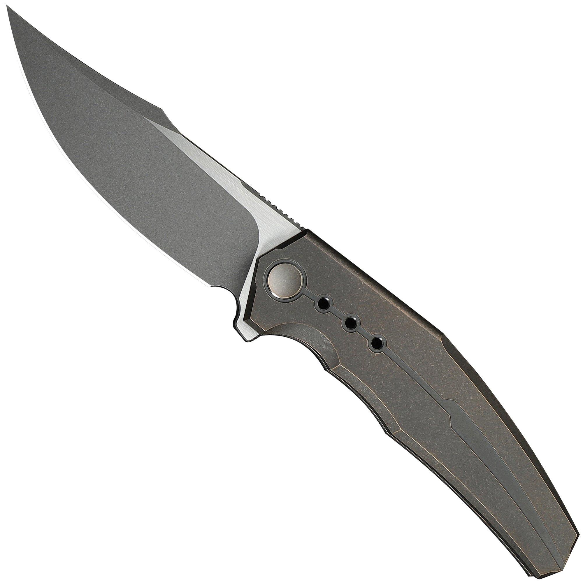 WE Knife Kyklos WE23086-2 Stonewashed M390, Bronze Titanium, pocket knife