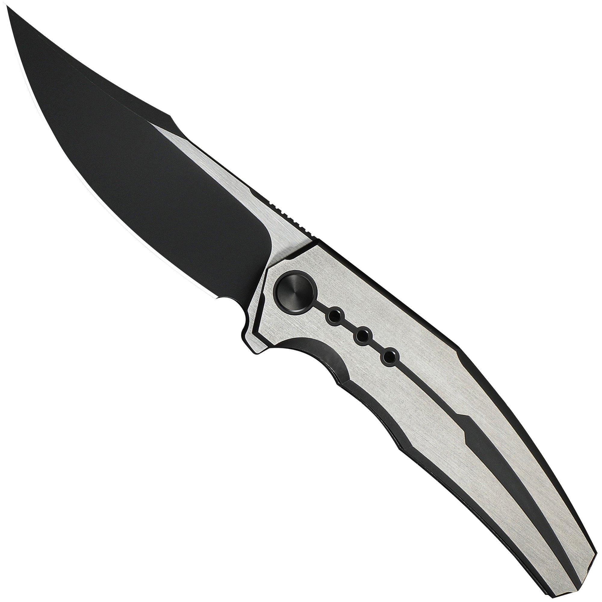 WE Knife Kyklos WE23086-3 Blackwashed M390, Satin Black Titanium, pocket knife