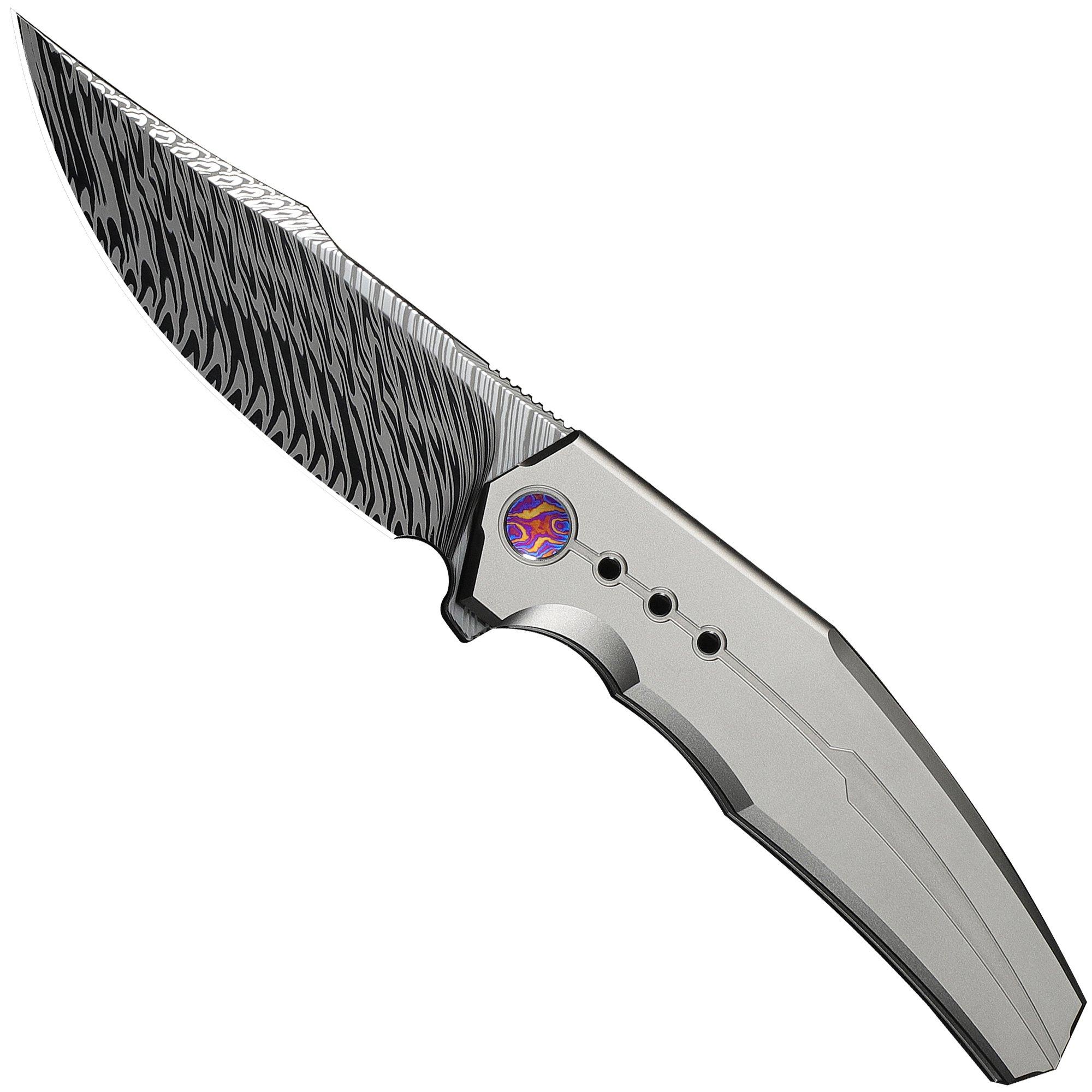 WE Knife Kyklos WE23086-DS1 Fafnir Damasteel, Titanium, zakmes