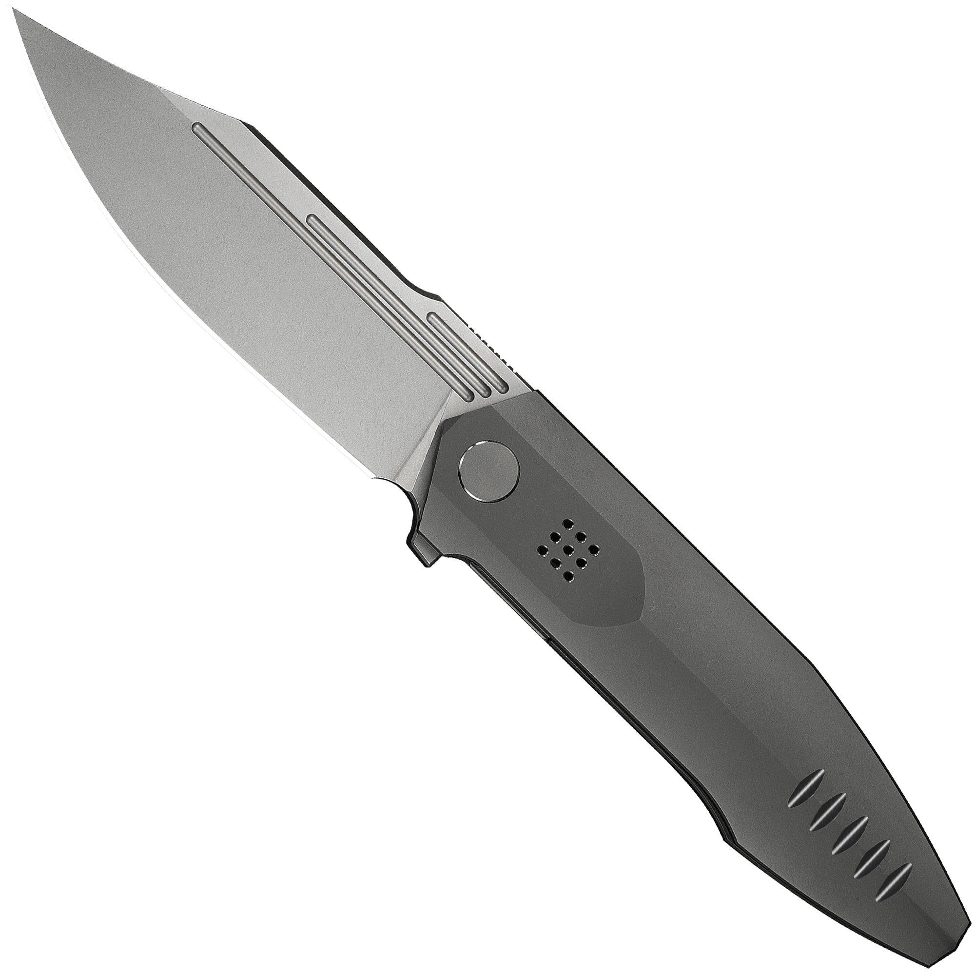 WE Knife Flight Line WE23089-1, Limited Edition, Stonewashed Böhler M390, Dark Gray Titanium navaja