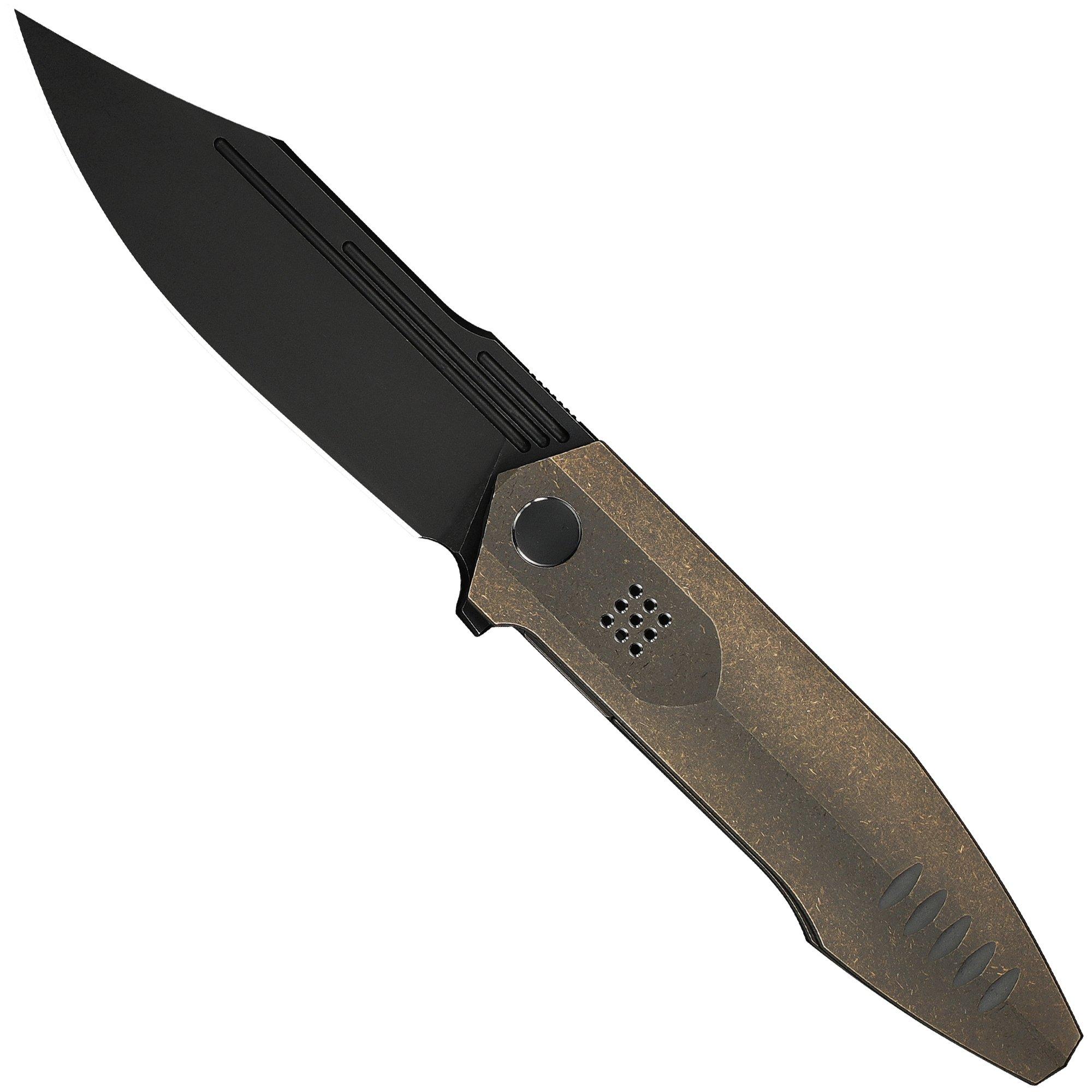 WE Knife Flight Line WE23089-2, Limited Edition, Blackwashed Böhler M390, Bronze Titanium, coltello da tasca