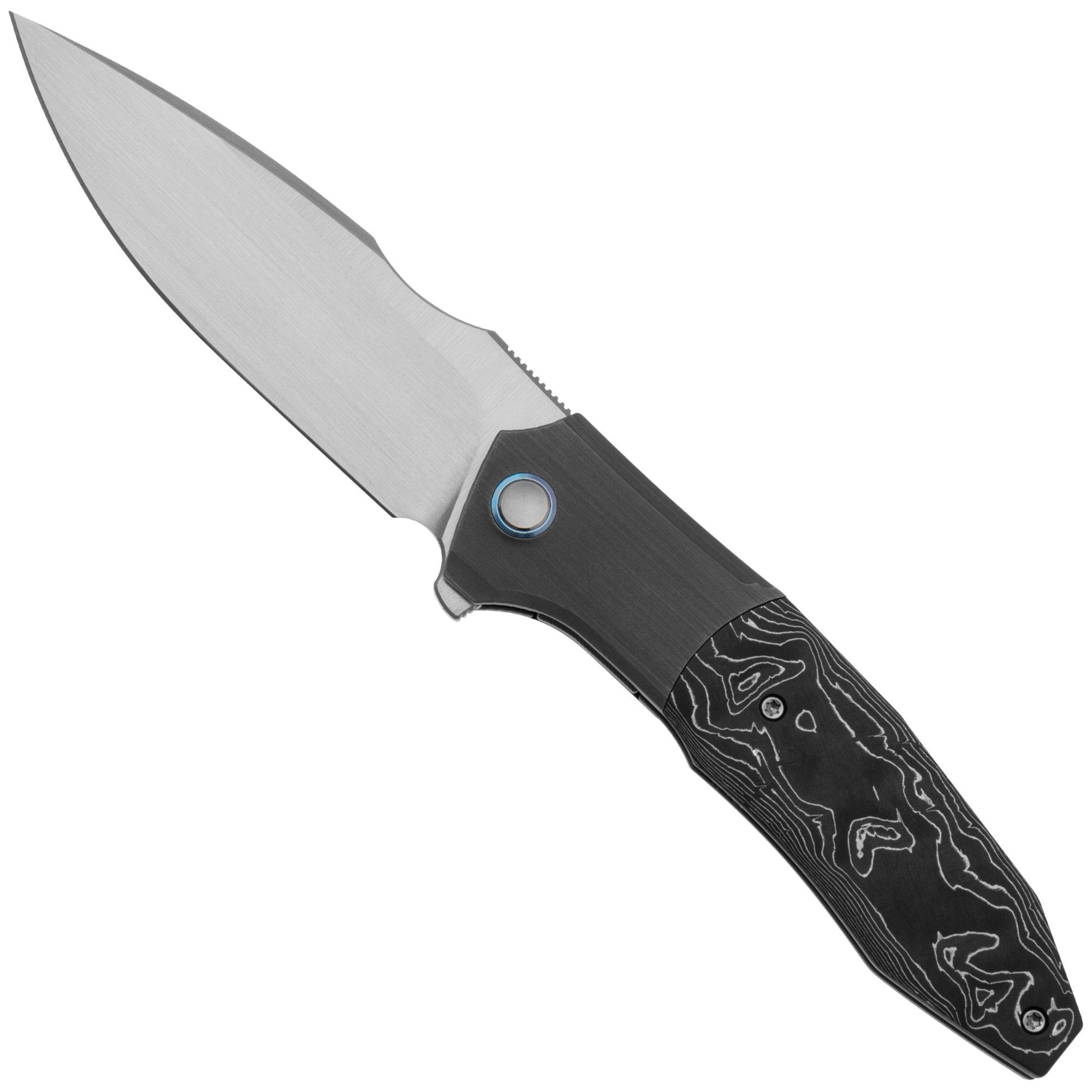 Nóż składany WE Knife Archeozoic WE23091-2 Satin, Aluminum Foil Carbon Inlay