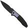Image pour WE Knife Archeozoic WE23091-3 Blackwashed, Flamed Titanium Rose Carbon Inlay, couteau de poche