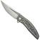 Obraz dla Nóż składany WE Knife Quinseris WE23093-3 Polished Satin Gray Stonewashed, Gray Titanium Aluminum Foil Carbon Inlay