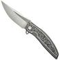 Afbeelding voor WE Knife Quinseris WE23093-3 Polished Satin Gray Stonewashed, Gray Titanium Aluminum Foil Carbon Inlay, zakmes